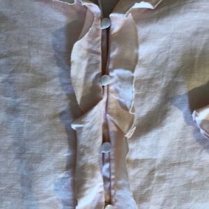 Sarah Spencer Tops - Sarah Spencer Ruffle Collar Linen Blouse Sarah Spencer Tops - Sarah Spencer Ruffle Collar Linen Blouse
